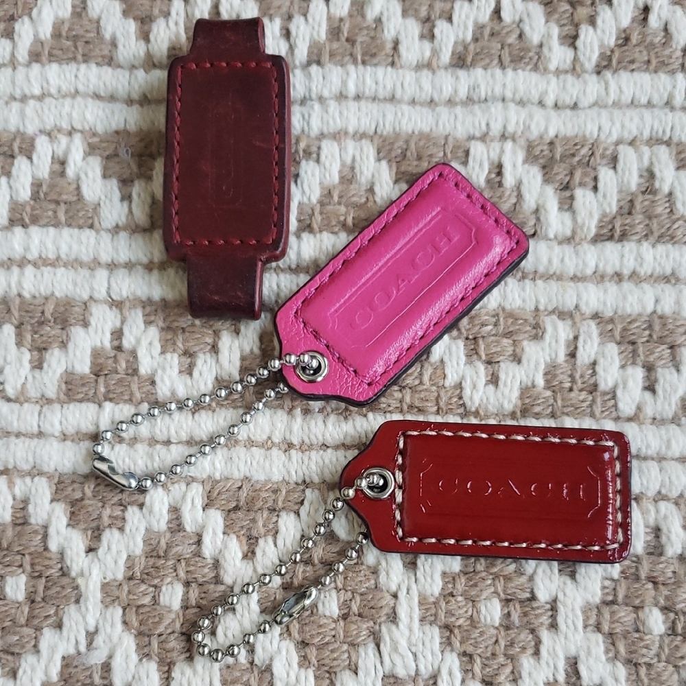 Coach Leather Keychain/tags